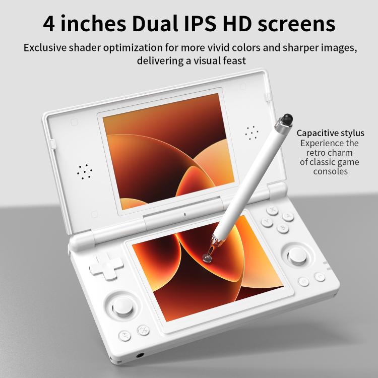 Consola de juegos portátil ANBERNIC RG DS Flip de doble pantalla con pantalla táctil IPS de 4 pulgadas y dispositivo de juegos con IA (3+32 GB)