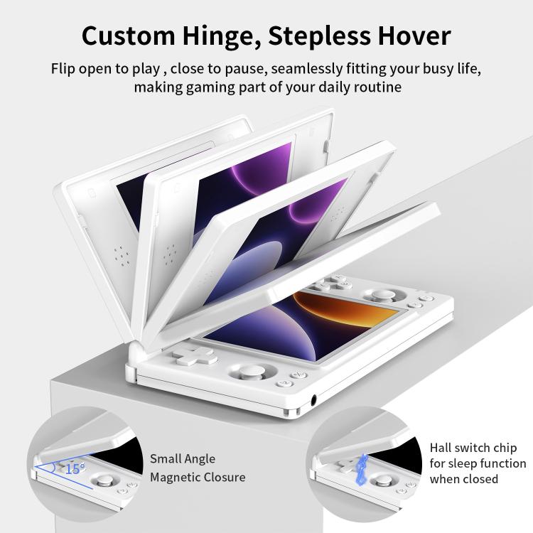 Consola de juegos portátil ANBERNIC RG DS Flip de doble pantalla con pantalla táctil IPS de 4 pulgadas y dispositivo de juegos con IA (3+32 GB)