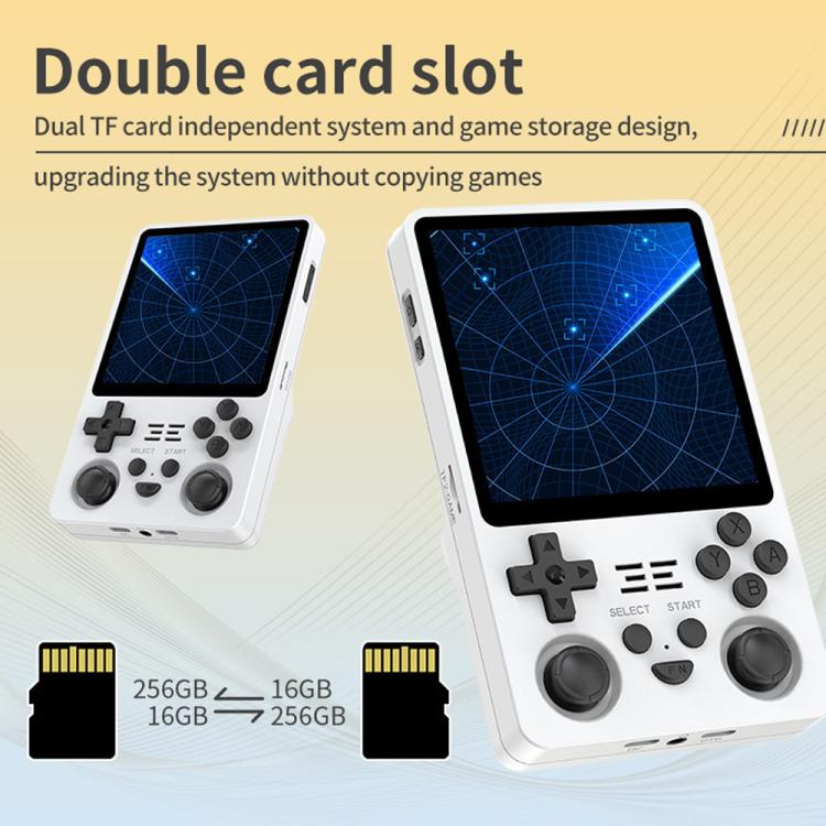 Consola de juegos portátil Powkiddy RGB20SX con pantalla IPS de 4 pulgadas, salida HDMI para TV, dos ranuras para tarjetas TF, Wi-Fi y Bluetooth integrados., 16+64G, 16+128G