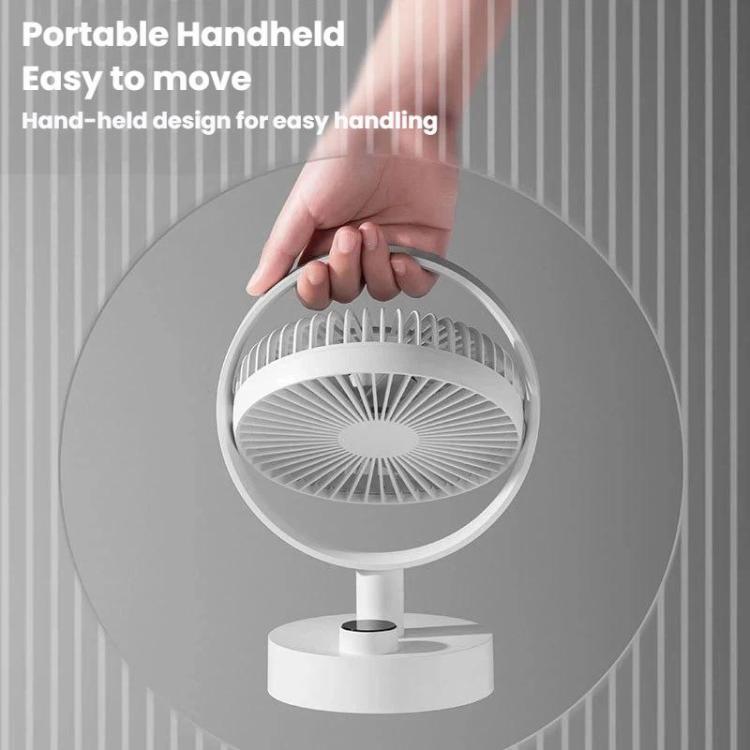Ventilador de escritorio multifunción giratorio portátil para el hogar, la oficina y el dormitorio, silencioso y con carga USB., F4 Standard, F4 Screen Display