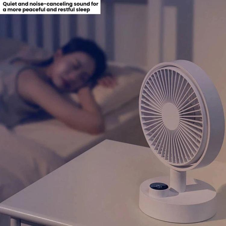 Ventilador de escritorio multifunción giratorio portátil para el hogar, la oficina y el dormitorio, silencioso y con carga USB., F4 Standard, F4 Screen Display