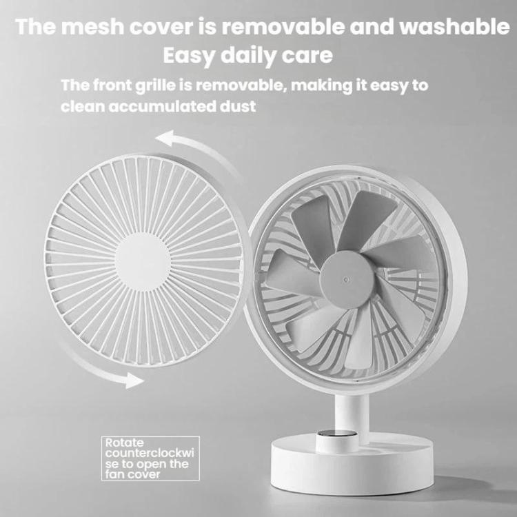 Ventilador de escritorio multifunción giratorio portátil para el hogar, la oficina y el dormitorio, silencioso y con carga USB., F4 Standard, F4 Screen Display