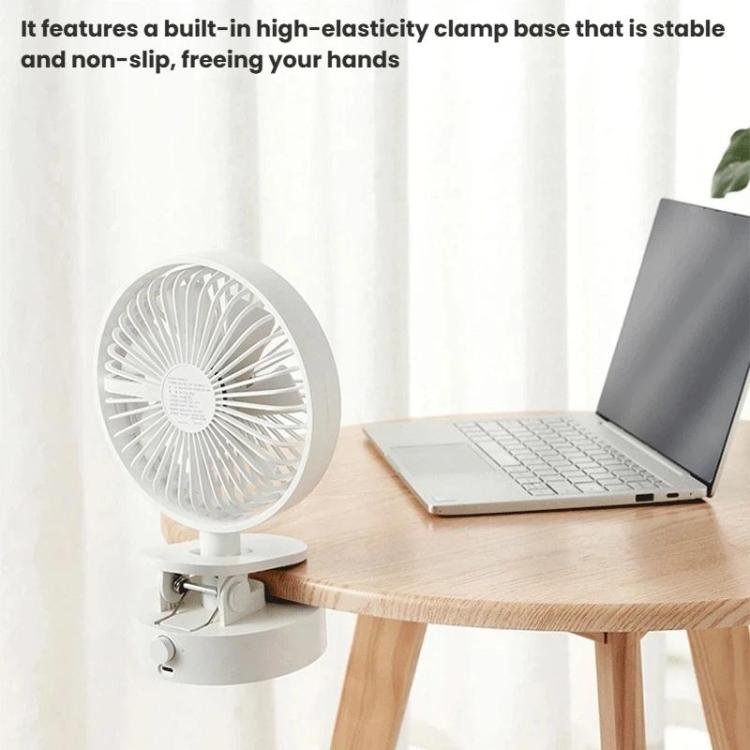 Ventilador de sobremesa oscilante F5 con clip, carga USB, mini ventilador de mesa, F5