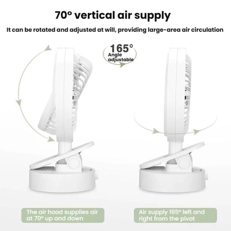 Ventilador de sobremesa oscilante F5 con clip, carga USB, mini ventilador de mesa, F5