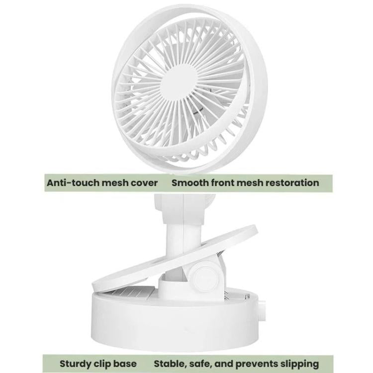 Ventilador de sobremesa oscilante F5 con clip, carga USB, mini ventilador de mesa, F5