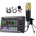 Tarjeta de sonido F998 con micrófono de condensador BM800. Kit completo para karaoke y radiodifusión., Tripod Gold, Tripod Black, Cantilever Gold, Cantilever Black, 240 Cantilever Black
