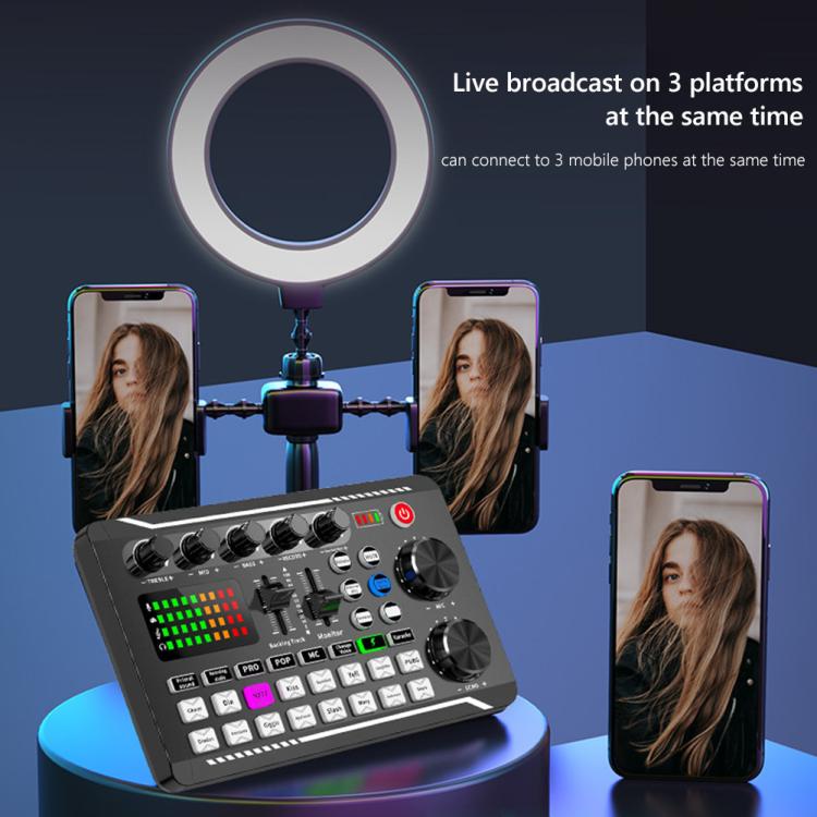 Tarjeta de sonido F998 con micrófono de condensador BM800. Kit completo para karaoke y radiodifusión., Tripod Gold, Tripod Black, Cantilever Gold, Cantilever Black, 240 Cantilever Black