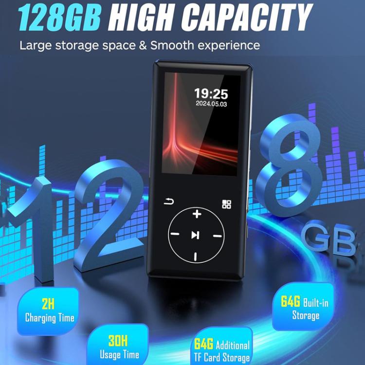 Reproductor MP3 portátil compacto con pantalla táctil y Bluetooth Walkman, 4GB, 8GB, 16GB, 32GB, 64GB