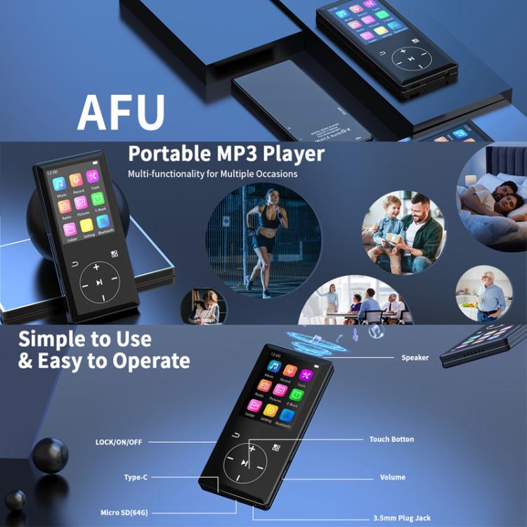 Reproductor MP3 portátil compacto con pantalla táctil y Bluetooth Walkman, 4GB, 8GB, 16GB, 32GB, 64GB