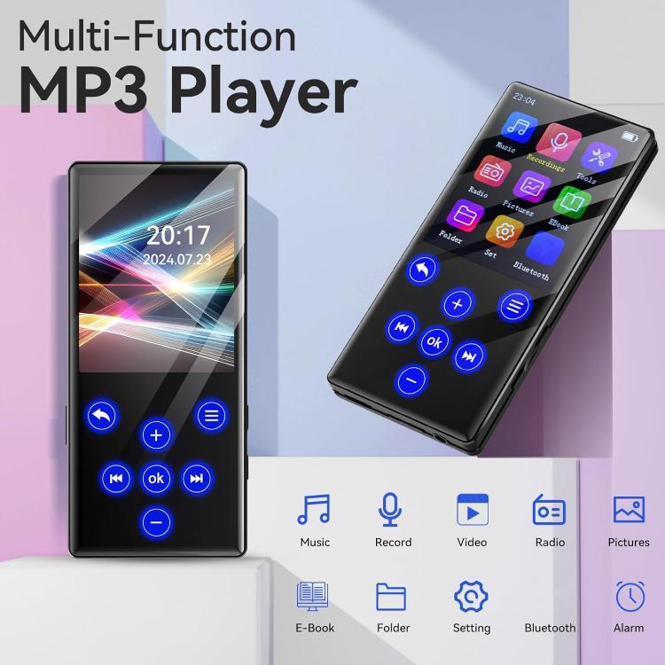 Reproductor de MP3/MP4 Bluetooth con altavoz externo, radio, reproductor de música y libros electrónicos., 4GB, 8GB, 16GB, 32GB, 64GB