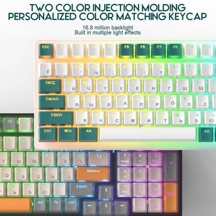 Teclado mecánico ruso FREE WOLF K3 con cable de 1,5 m para juegos., Micro-Light Hot-Swap Red Switch, Aqua Green Hot-Swap Blue Switch, Welding Switch Aqua Green Red Switch, Welding Switch Bee Red Switch, Welding Switch Micro-Light Red Switch            ...