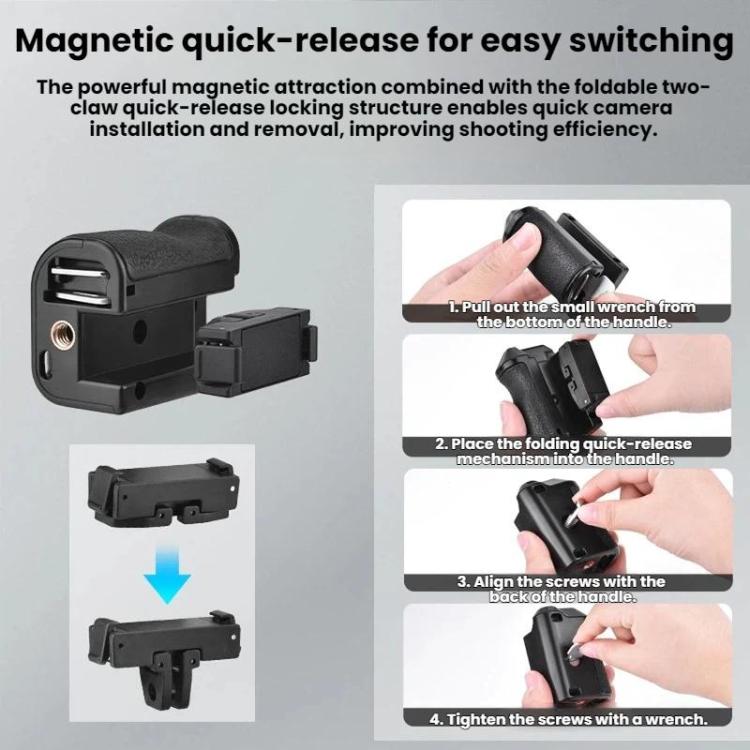 Jaula para cámara DJI Osmo Action 3 / 4 / 5 Pro con empuñadura y obturador
