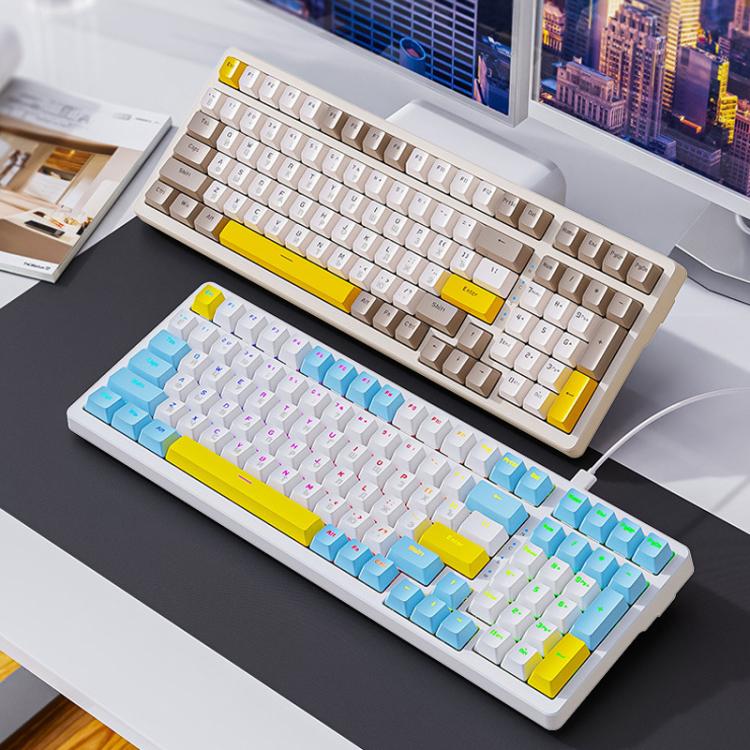 Teclado mecánico ruso ZIYOULANG K3 MAX con estructura de juntas de intercambio en caliente y cable de 1,5 m para juegos.