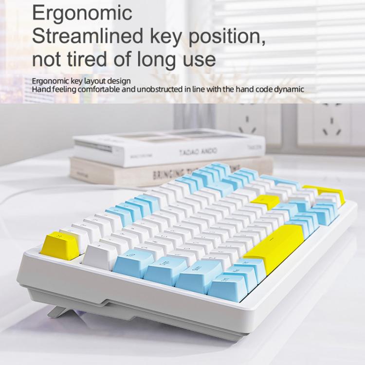 Teclado mecánico ruso ZIYOULANG K3 MAX con estructura de juntas de intercambio en caliente y cable de 1,5 m para juegos.