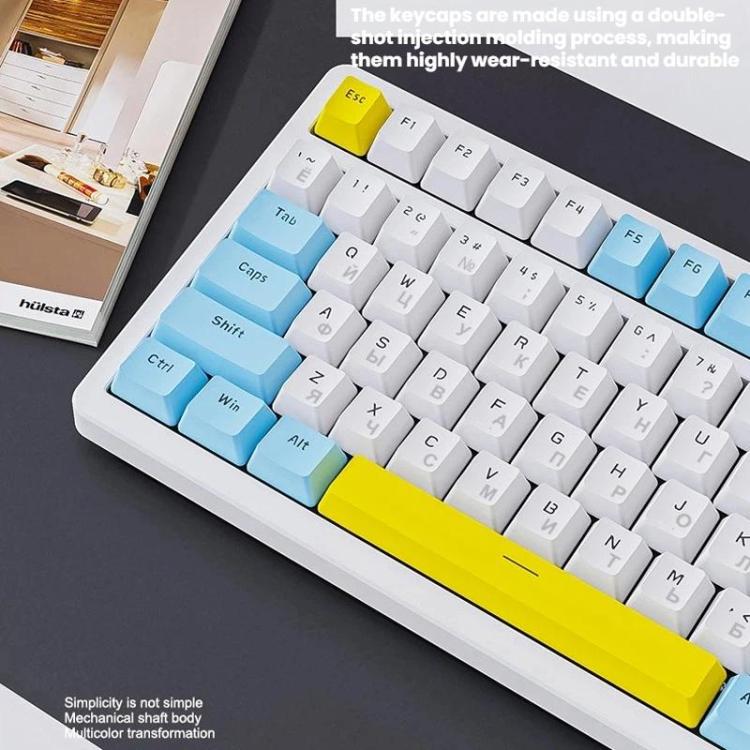 Teclado mecánico ruso ZIYOULANG K3 MAX con estructura de juntas de intercambio en caliente y cable de 1,5 m para juegos.