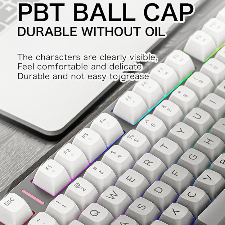 Teclado mecánico inalámbrico Bluetooth de modo dual FREE WOLF M75 para Rusia con teclas PBT degradadas y pantalla.