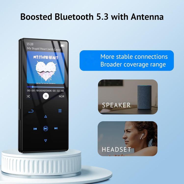 Reproductor de música MP3 Bluetooth M2 con radio FM y altavoz externo, 4GB, 8GB, 16GB, 32GB, 64GB