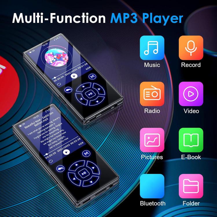 Reproductor de música MP3 P3 con Bluetooth, pantalla táctil y radio MP4, 4GB, 8GB, 16GB, 32GB, 64GB