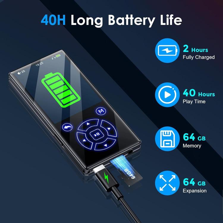 Reproductor de música MP3 P3 con Bluetooth, pantalla táctil y radio MP4, 4GB, 8GB, 16GB, 32GB, 64GB