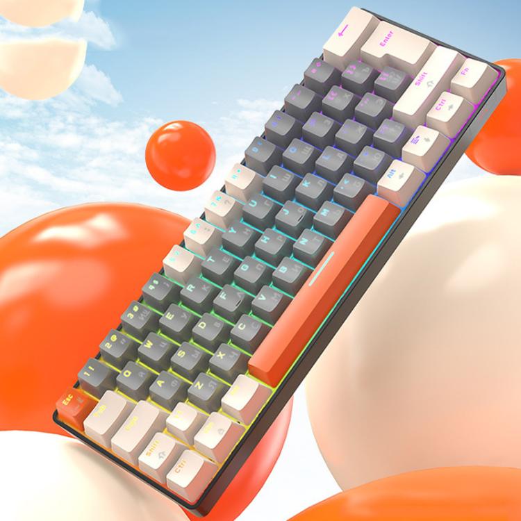Teclado mecánico ruso ZIYOULANG T60 con cable de 1,5 m e iluminación para juegos., Microglow Blue Switch, Microglow Red Switch, Bee Blue Switch, Bee Red Switch, Blue Red Switch, Aqua Green Blue Switch, Chalk Blue Switch