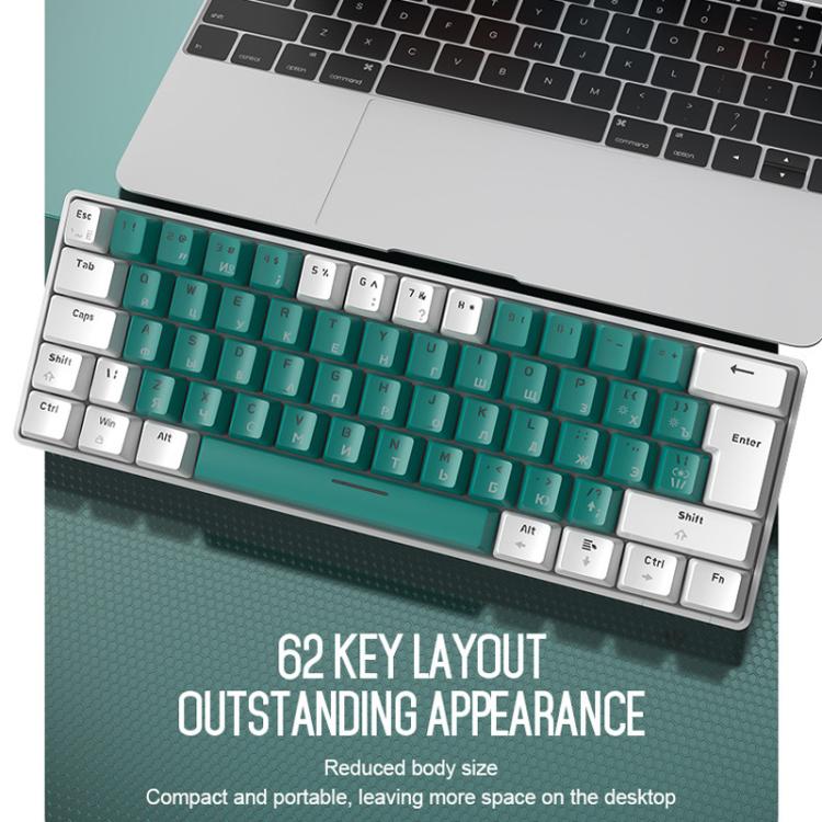 Teclado mecánico ruso ZIYOULANG T60 con cable de 1,5 m e iluminación para juegos., Microglow Blue Switch, Microglow Red Switch, Bee Blue Switch, Bee Red Switch, Blue Red Switch, Aqua Green Blue Switch, Chalk Blue Switch
