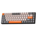 Teclado mecánico portugués ZIYOULANG K68 con Bluetooth y conexión por cable.