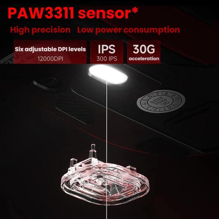 Ratón inalámbrico Bluetooth LANGTU M8 de triple modo, ligero para juegos.