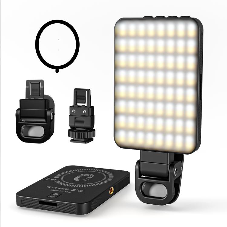 Luz LED magnética para selfies con 128 LEDs, luz de relleno LED para videoconferencias, transmisiones en vivo, cámaras, teléfonos y computadoras portátiles.