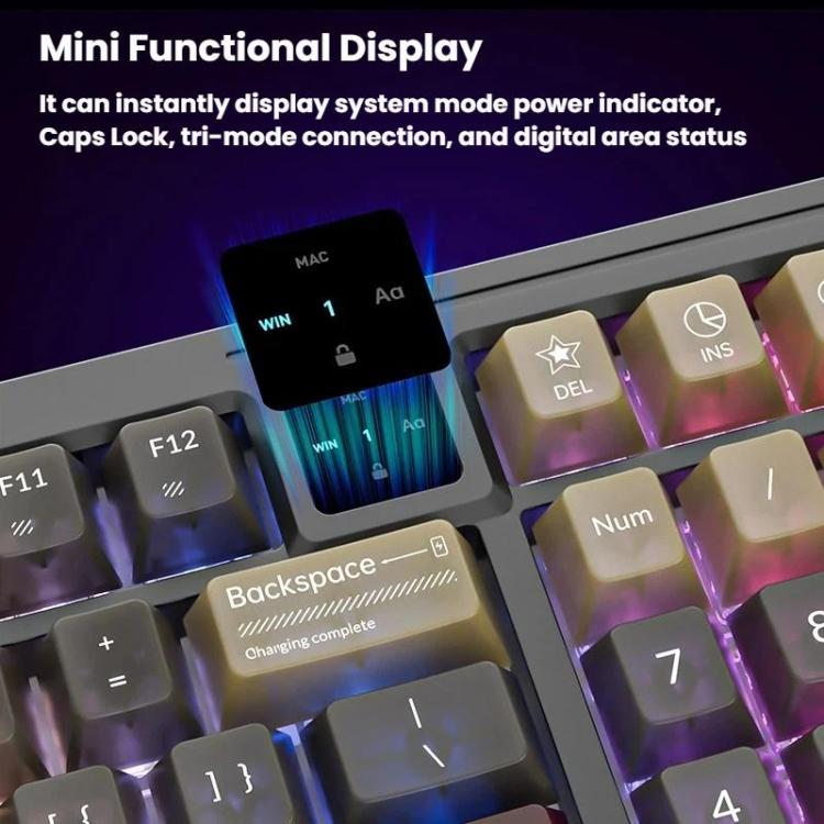 Teclado mecánico LANGTU T98 con Bluetooth, inalámbrico y con cable, triple modo, con teclas intercambiables en caliente y tecnología N-Key Rollover completa., Nitro Player Blue Switch 5000mAh, Nitro Player Red Switch 5000mAh                            ...