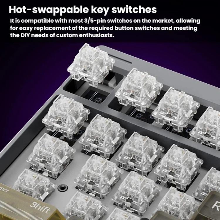 Teclado mecánico LANGTU T98 con Bluetooth, inalámbrico y con cable, triple modo, con teclas intercambiables en caliente y tecnología N-Key Rollover completa., Nitro Player Blue Switch 5000mAh, Nitro Player Red Switch 5000mAh                            ...