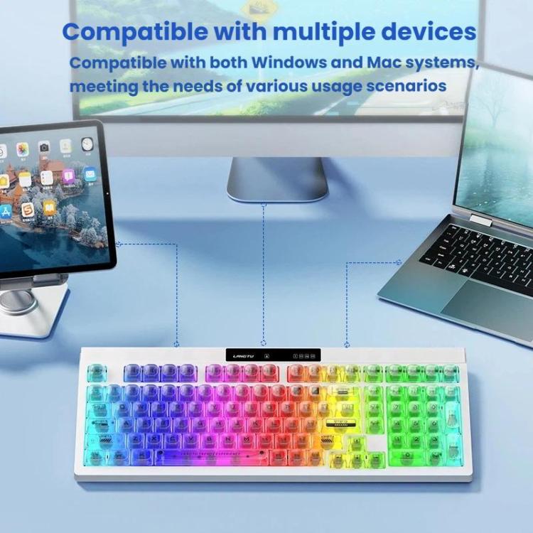 Teclado mecánico para juegos LANGTU L102 con cable de 1,5 m e iluminación RGB.