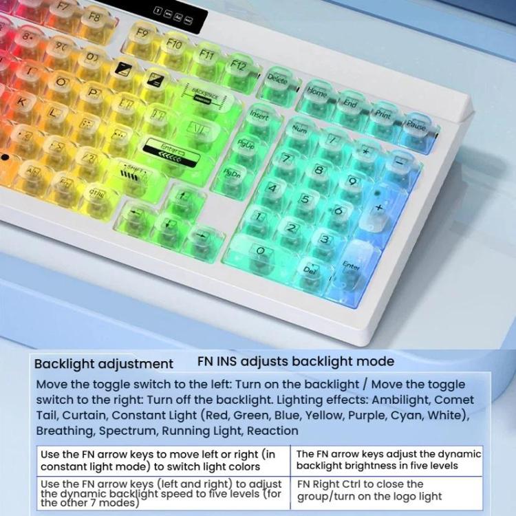 Teclado mecánico para juegos LANGTU L102 con cable de 1,5 m e iluminación RGB.