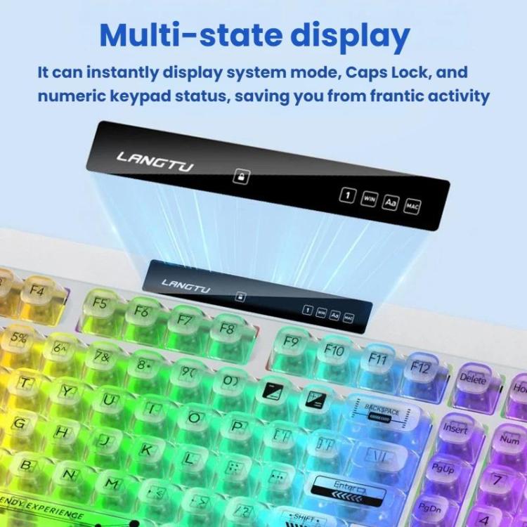 Teclado mecánico para juegos LANGTU L102 con cable de 1,5 m e iluminación RGB.