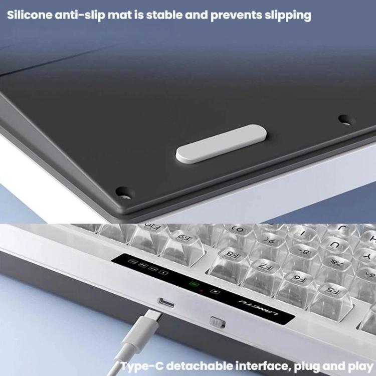 Teclado mecánico para juegos LANGTU L102 con cable de 1,5 m e iluminación RGB.