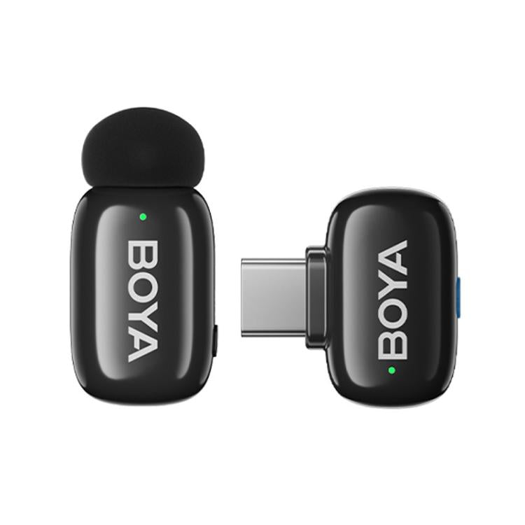 Micrófono de dedo BOYA Mini inalámbrico con clip de solapa para transmisión en vivo móvil y grabación con reducción de ruido., Type-C 1 To 1, Type-C 1 To 2+Charging Case, 8 Pin 1 To 1