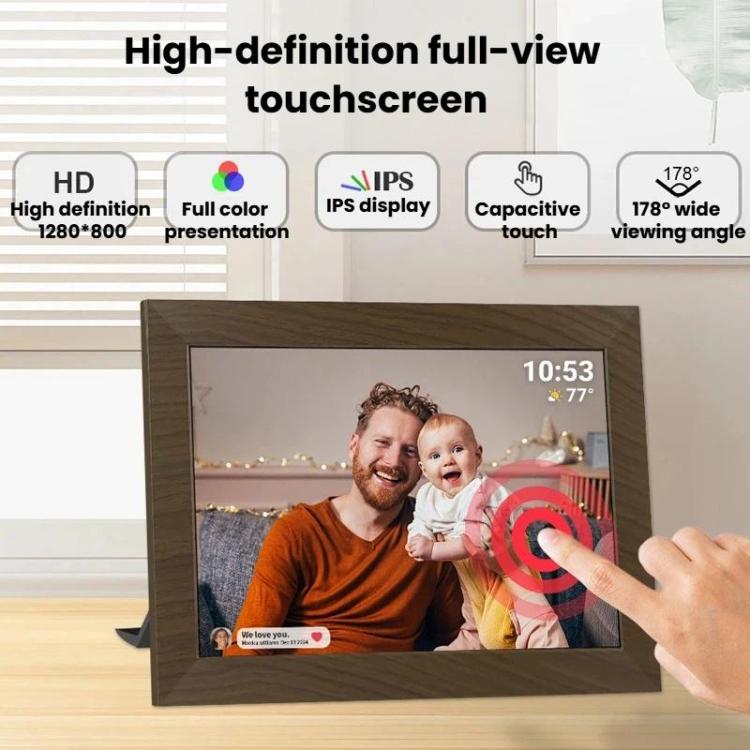 Marco de fotos inteligente MSR-F1004 de 10,1 pulgadas con Wi-Fi, rotación automática y pantalla táctil IPS HD., US Plug, EU Plug, UK Plug, AU Plug