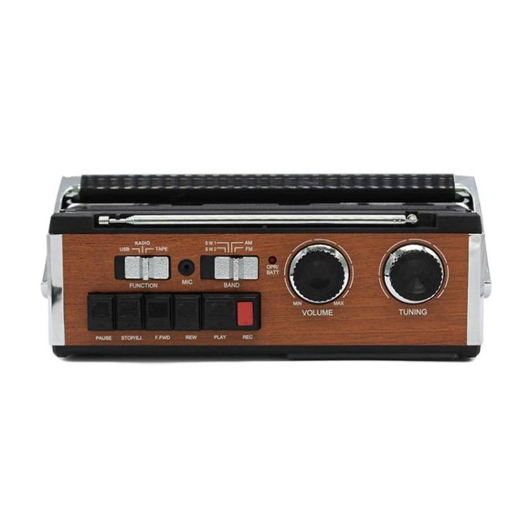 KNSTAR FP-319BT Radio portátil Bluetooth FM/AM/SW1-2 con reproductor de casetes de alto volumen con tarjeta insertable, EU