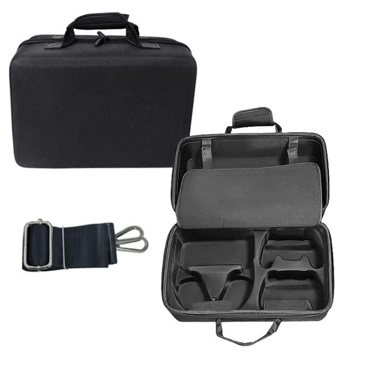 Funda de transporte para consola PS5 Slim y accesorios con compartimento para auriculares y bolsa de almacenamiento de doble capa.