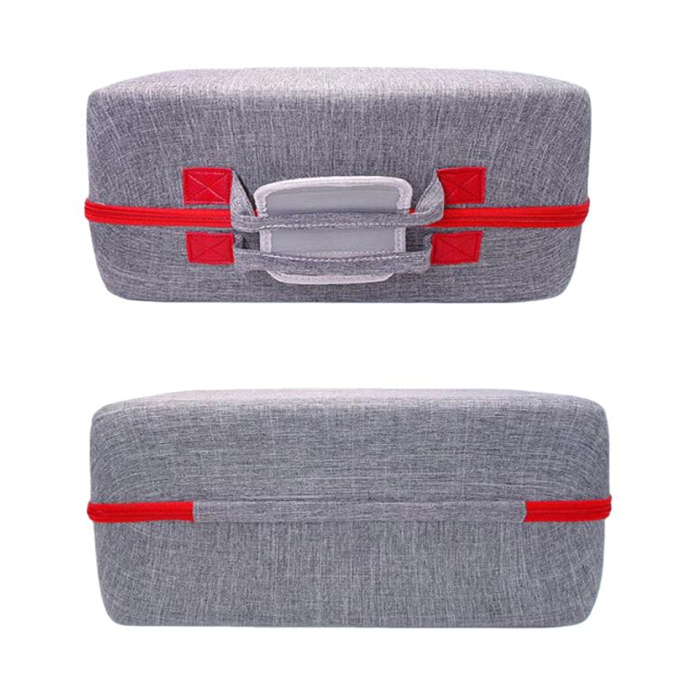 Funda de transporte para consola PS5 Slim y accesorios con compartimento para auriculares y bolsa de almacenamiento de doble capa.