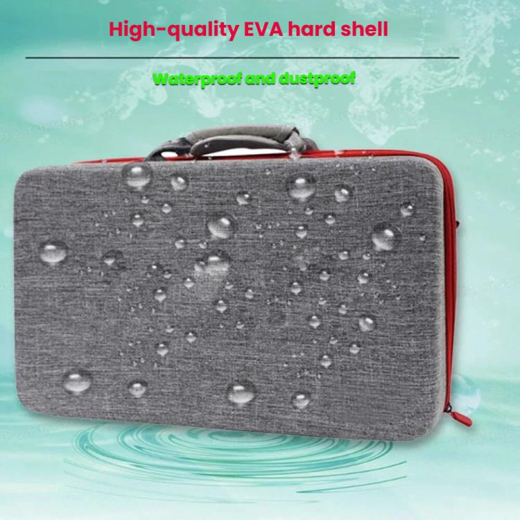 Funda de transporte para consola PS5 Slim y accesorios con compartimento para auriculares y bolsa de almacenamiento de doble capa.