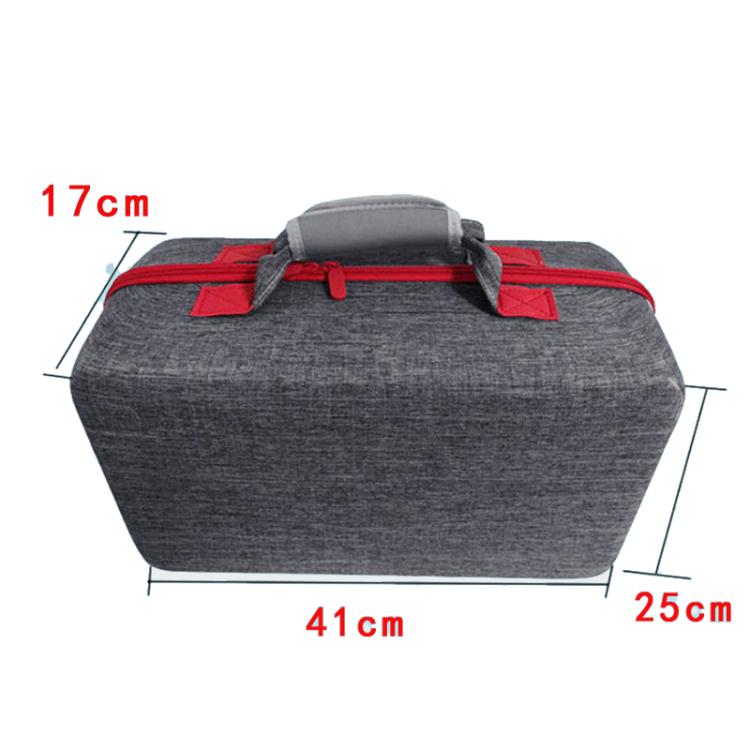 Funda de transporte para consola PS5 Slim y accesorios con compartimento para auriculares y bolsa de almacenamiento de doble capa.