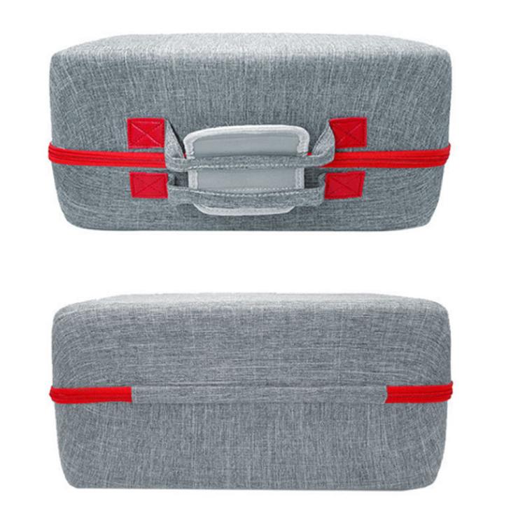 Funda de transporte para consola PS5 Pro y accesorios con compartimento para auriculares y bolsa de almacenamiento de doble capa.