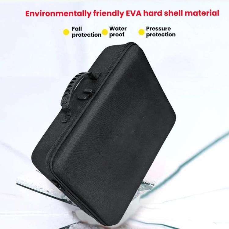 Funda de transporte rígida impermeable de una sola capa para PS5 Pro con correa ajustable para el hombro.