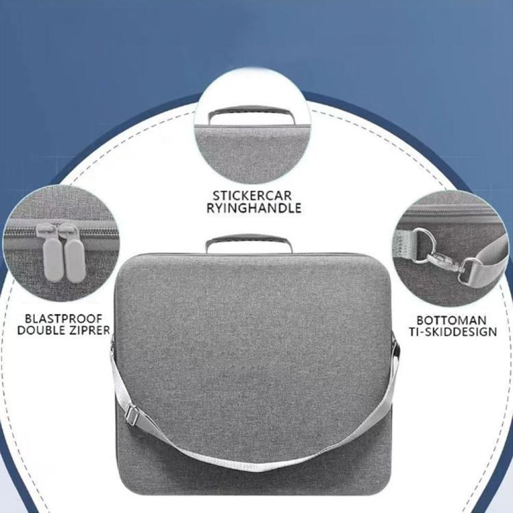 Funda de transporte rígida impermeable de una sola capa para PS5 Pro con correa ajustable para el hombro.