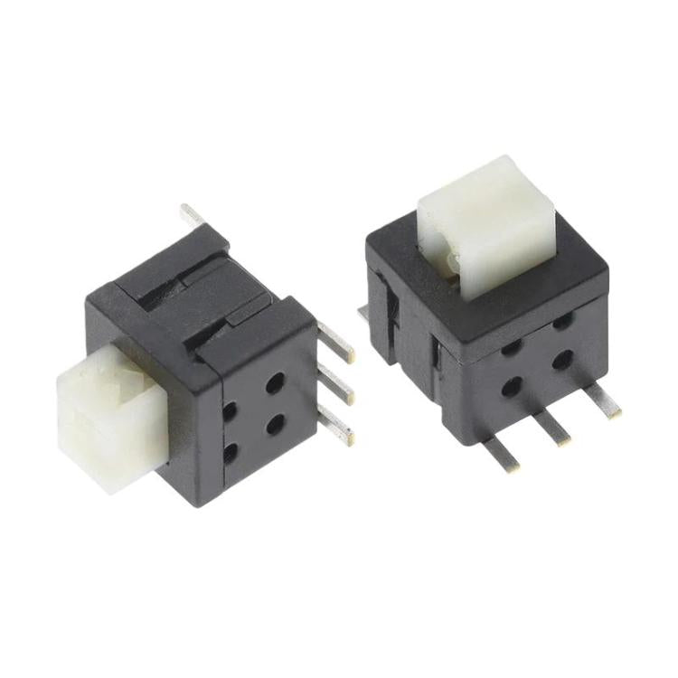 20 unidades de interruptor táctil de 5,8 x 5,8 mm con cabeza plana, doble fila y botón de encendido de 6 pines., Latching, Non-Latching
