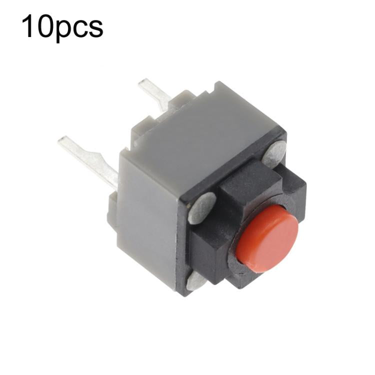 10 interruptores táctiles silenciosos de 2 pines para ratón, 6 x 6 x 7.3mm