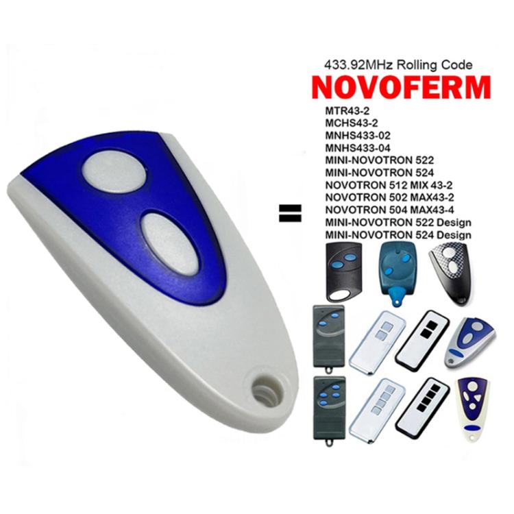 Para mandos a distancia de puertas de garaje Novoferm 502 / 504 / 522 / 524 de 433,92 MHz