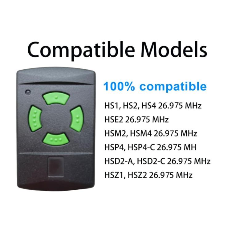 Para mandos a distancia de puertas de garaje HSM4 / HS4 / HSE4 / HSM2 / HSE2 de 26,995 MHz