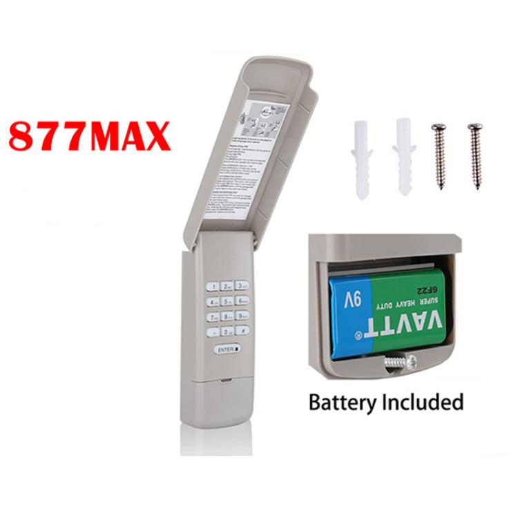 Para el abridor inalámbrico de teclado de puerta de garaje Liftmaster 877MAX