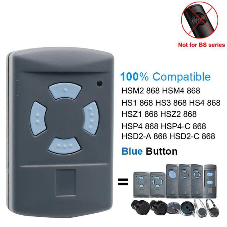 Control remoto inalámbrico de 4 botones para puerta de garaje HORMANN HSM2 / HSM4 de 868 MHz, 4-Button